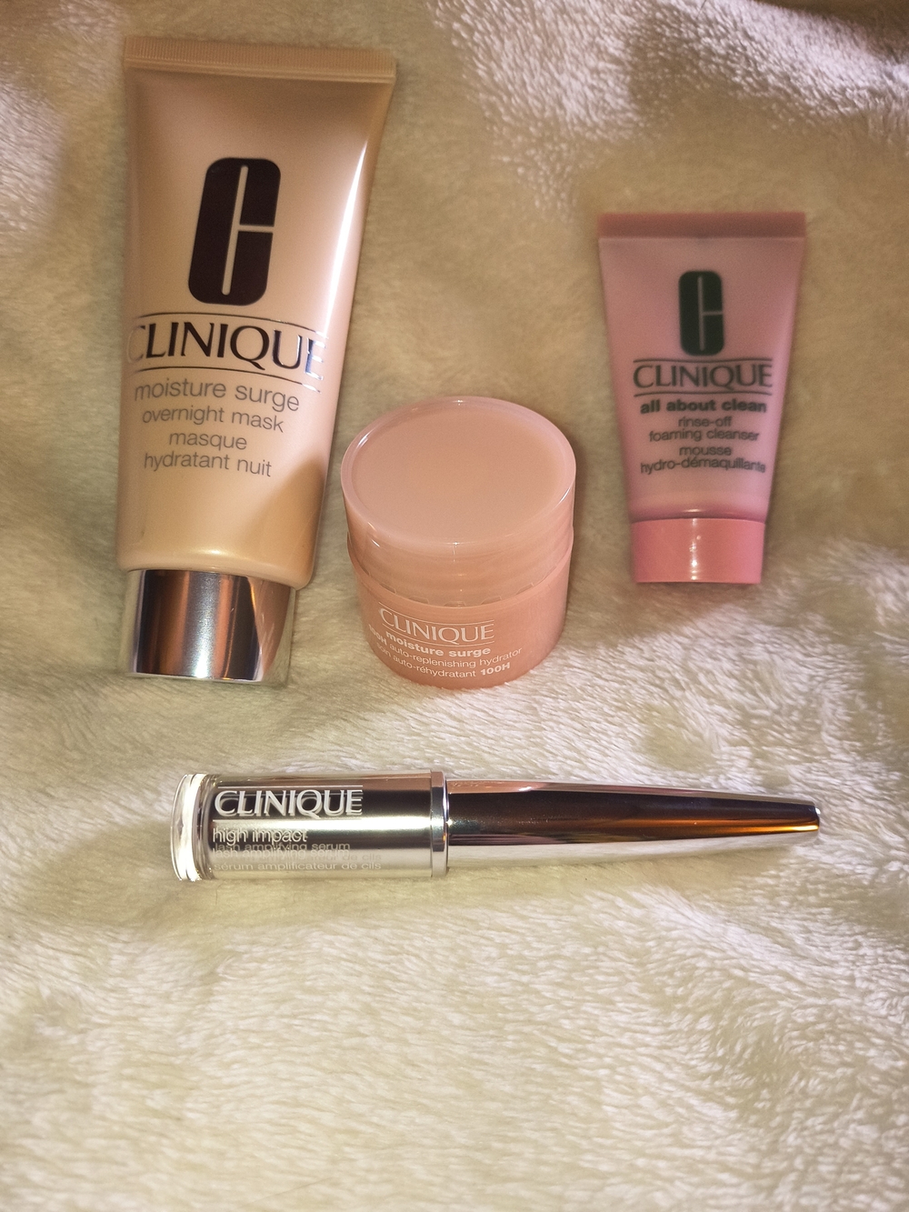 Clinique Moisture Surge,All About Clean,& High Impact Lash Amplifying Serum Lot